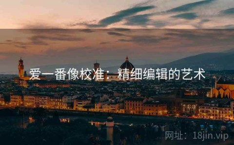 爱一番像校准：精细编辑的艺术